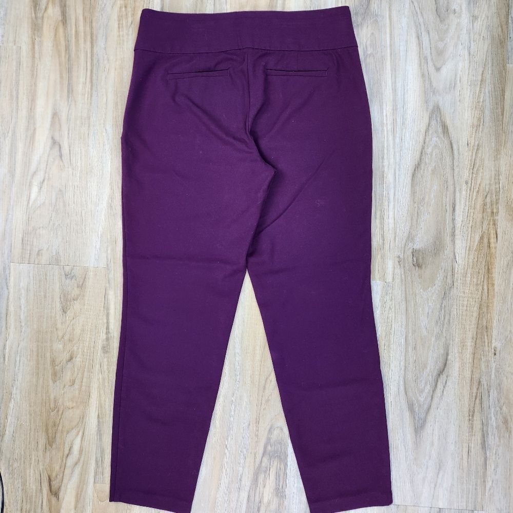 🩵Hollywould Burgundy Lightweight Rayon Blend Skinny Ankle Pants Size 7/29 - Picture 4 of 13
